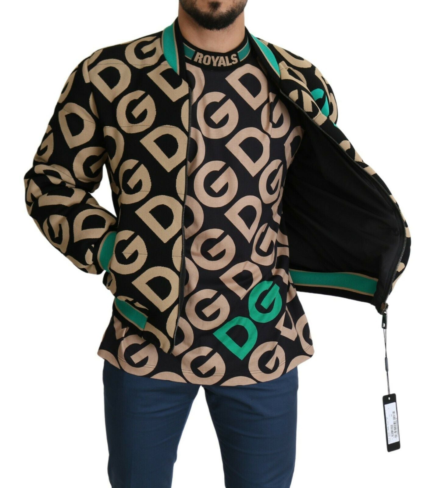 Dolce & Gabbana Iconic Printed Bomber Jacket - Exquisite Design